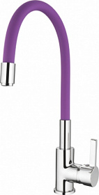Смеситель для кухни (мойки) Ledeme Rainbow L4898-8 гибкий излив фиолетовый латунь Водяной