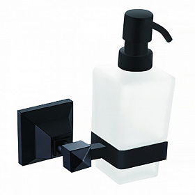 Дозатор жидкого мыла стекло мат. Azario Altre AZ-96012B чёрный Водяной