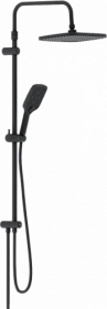 Душевая стойка с верхней тропич.лейкой (смеситель отдельно) Damixa Gala 3-х реж. 953000300 чёрная прямоугольная Водяной