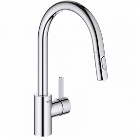 Смеситель для кухни (мойки) Grohe Eurosmart Cosmopolitan 31481001 вытяжной излив хром латунь Водяной