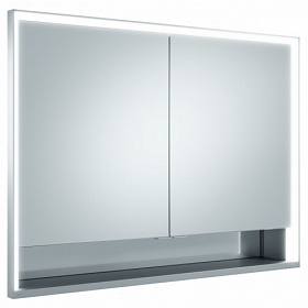 Зеркало-шкаф Keuco Royal Lumos 100 серебро с полочкой LED подсветка 14314171301 Водяной