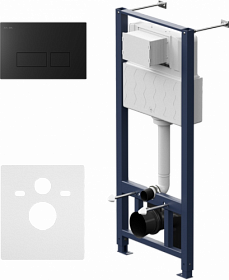 Инсталляция для унитаза AM.PM Pro I012704.7038 (3 в 1) рама с кнопкой Pro S чёрная матовая Водяной