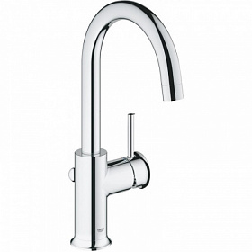 Смеситель для умывальника (раковины) Grohe BauClassic 23095000 хром латунь Водяной