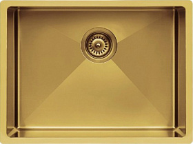 Мойка для кухни TopZero TNL/R10 ColorX TNL 550 GOLD прямоуг. 60х45 глуб. 20см (толщ.1,2мм) вып. 3 1/2" (врезная, подстольная) золото Водяной
