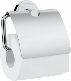 Держатель для туалетной бумаги скоба с крышкой Hansgrohe Logis Universal 41723000 хром Водяной