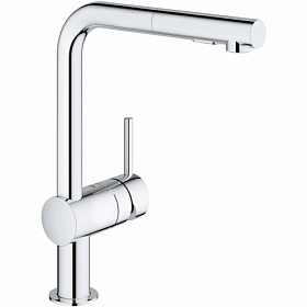 Смеситель для кухни (мойки) Grohe Minta 30274000 вытяжной излив хром латунь Водяной