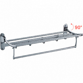 Полка для полотенец металл Ledeme хром L809 Водяной